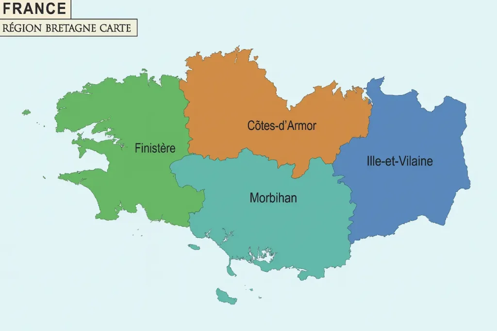 carte bretagne département